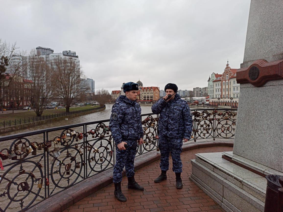В Калининграде наряд вневедомственной охраны задержал гражданина, повредившего чужое имущество