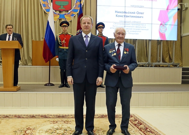 Профессор АлтГТУ – обладатель государственной награды РФ 